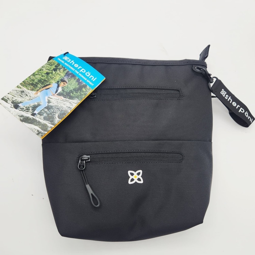 Sherpani Sadie Nylon Crossbody Bag RFID Protection Removable Coin Purse Black